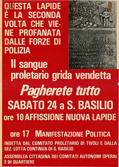 Fabrizio Ceruso, manifesto