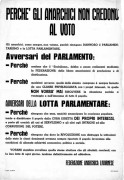 Perché gli anarchici non credono al voto, manifesto