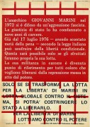 L'anarchico Giovanni Marini, manifesto