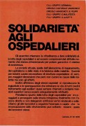 Solidarietà agli ospedalieri, manifesto