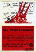 Contro lo stato di guerra nel Mediterraneo, resistenza e azione antimilitarista, manifesto