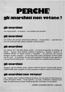 Perché gli anarchici non votano?, manifesto