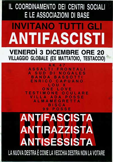 Roma antifascista, antirazzista, antisessista, manifesto