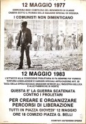 12 Maggio 1977 Giorgiana Masi, manifesto
