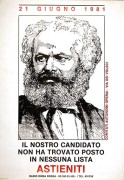 il nostro candidato non ha trovato posto in nessuna lista, asrieniti. Manifesto