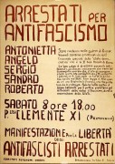 Arrestati per antifascismo, manifesto