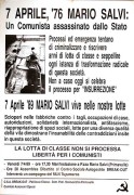 7 Aprile '76 Mario Salvi, manifesto