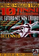 1° Maggio 1996 - 10 anni di occupazione, manifesto