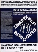 Libertà per Guido Borio, Manifesto