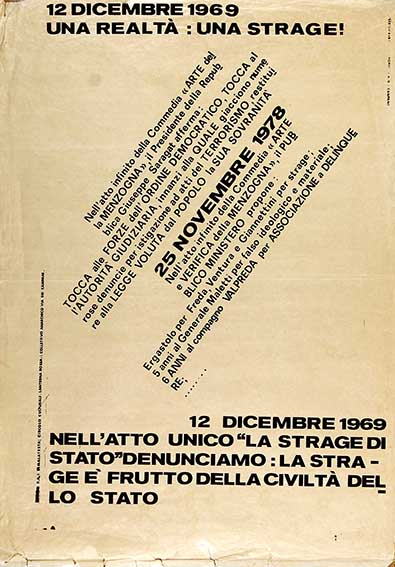 12 dicembre: una strage, Manifesto