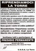 Riprendiamoci "La Torre", manifesto