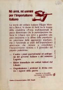 Nè armi nè uomini per l'imperialismo italiano , manifesto