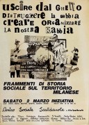 Frammenti di storia sociale sul territorio milanese, manifesto