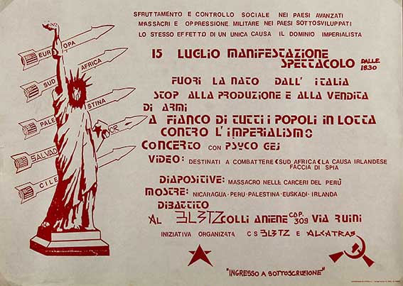 Fuori la n.a.t.o. dall'italia, manifesto