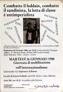 Combatte il feddain, combatte il sandinista ..., manifesto