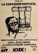 Espana 1981, la represion continua, manifesto