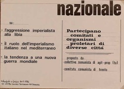 Aggressione imperialista alla Libia, manifesto