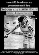 locandina per la presentazione del libro "sebben che siamo donne"