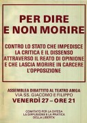 Contro lo stato che impedisce la critica e il dissenso ..., manifesto