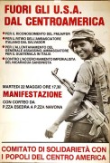 Fuori gli USA dal Centroamerica, manifesto
