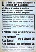 W la lotta del popolo portoghese e spagnolo per il socialismo, manifesto