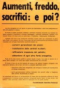 Aumenti, freddo, sacrifici: e poi?, manifesto