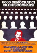 6000 Cileni democratici scomparsi manifesto