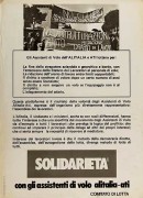 solidarietà con gli assistenti di volo alitalia, Manifesto