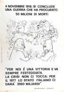 4 novembre 1918: si conclude una guerra che ha procurato solo morti manifesto