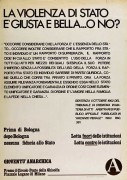 la violenza di stato è giusta e bella ... o no? manifesto