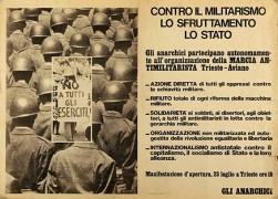 contro il militarismo, lo sfruttamento, lo stato manifesto