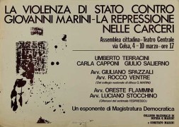 la violenza di stato contro marini manifesto
